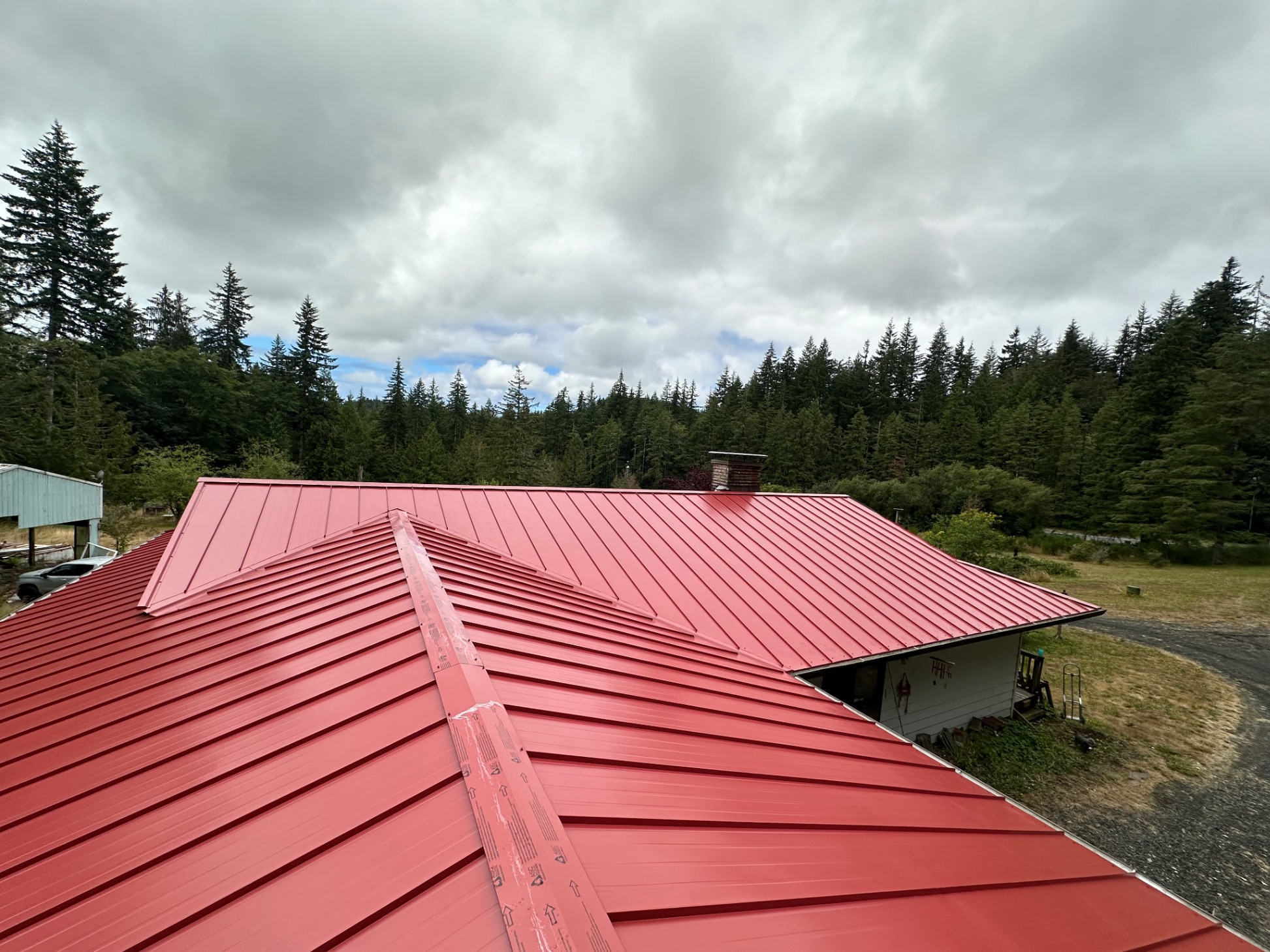 Red Standing Seam Metal Roof - Tillamook, OR